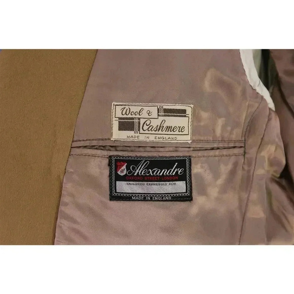 Alexandre London 50s Wool-Cashmere Made England Camel Brown Patch Pkt Blazer 38S - Picture 8 of 9